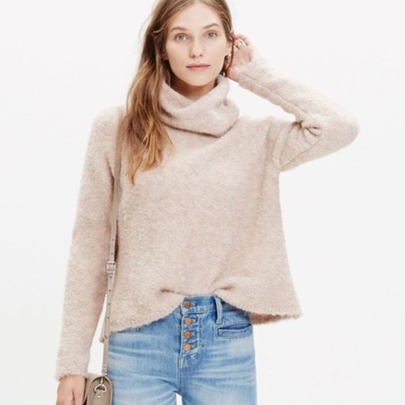 Madewell Sweaters - Madewell Roundtrip Turtleneck Soft Rose Sweater XS